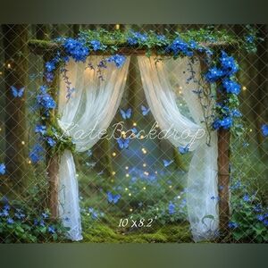Kate Backdrop Butterfly Floral Arch 10'x8'